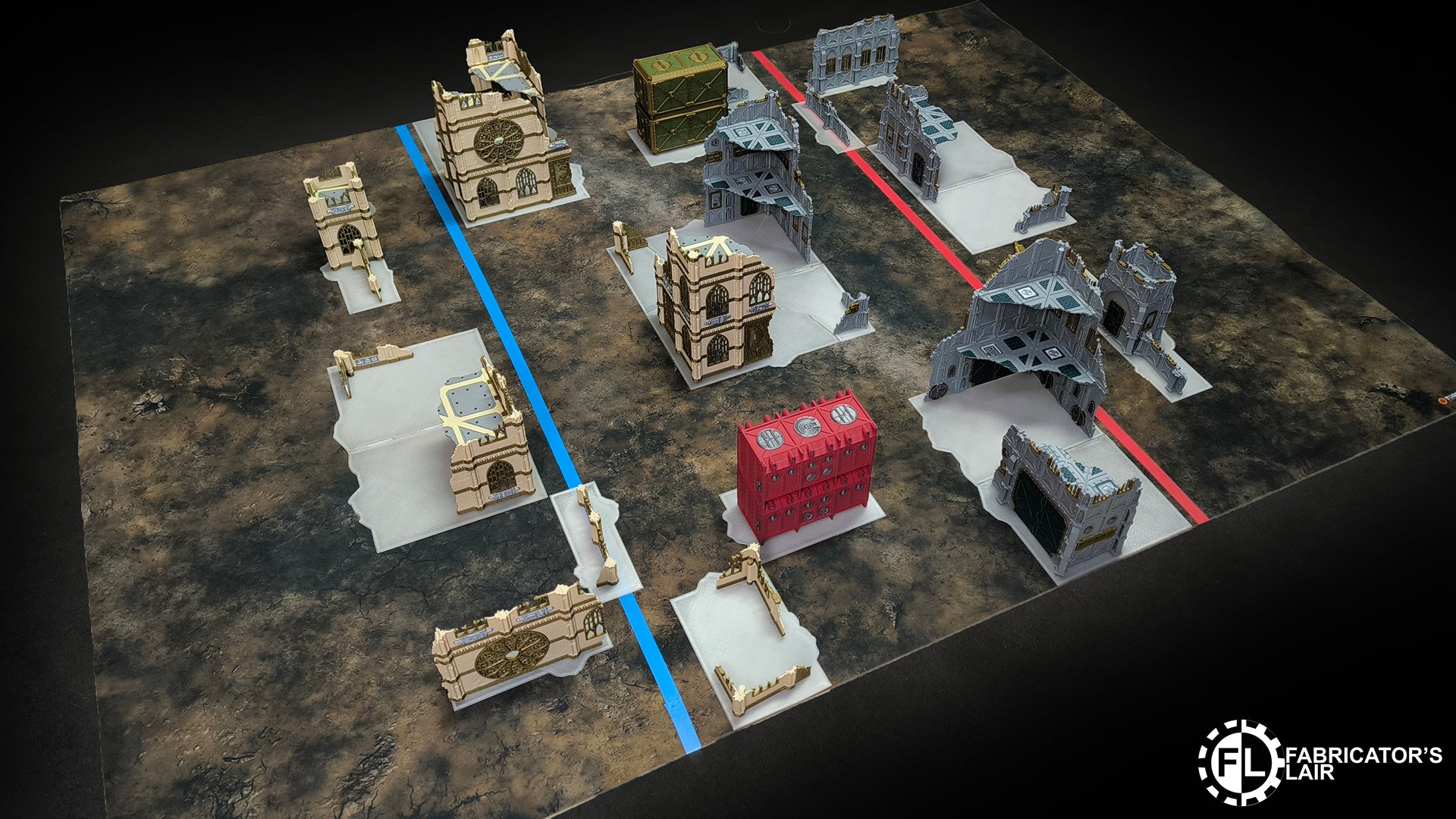 Gothic Cathedral Foldable Modular Ruins | 28mm - 32mm Grimdark Sci-Fi Terrain for Tabletop Wargaming