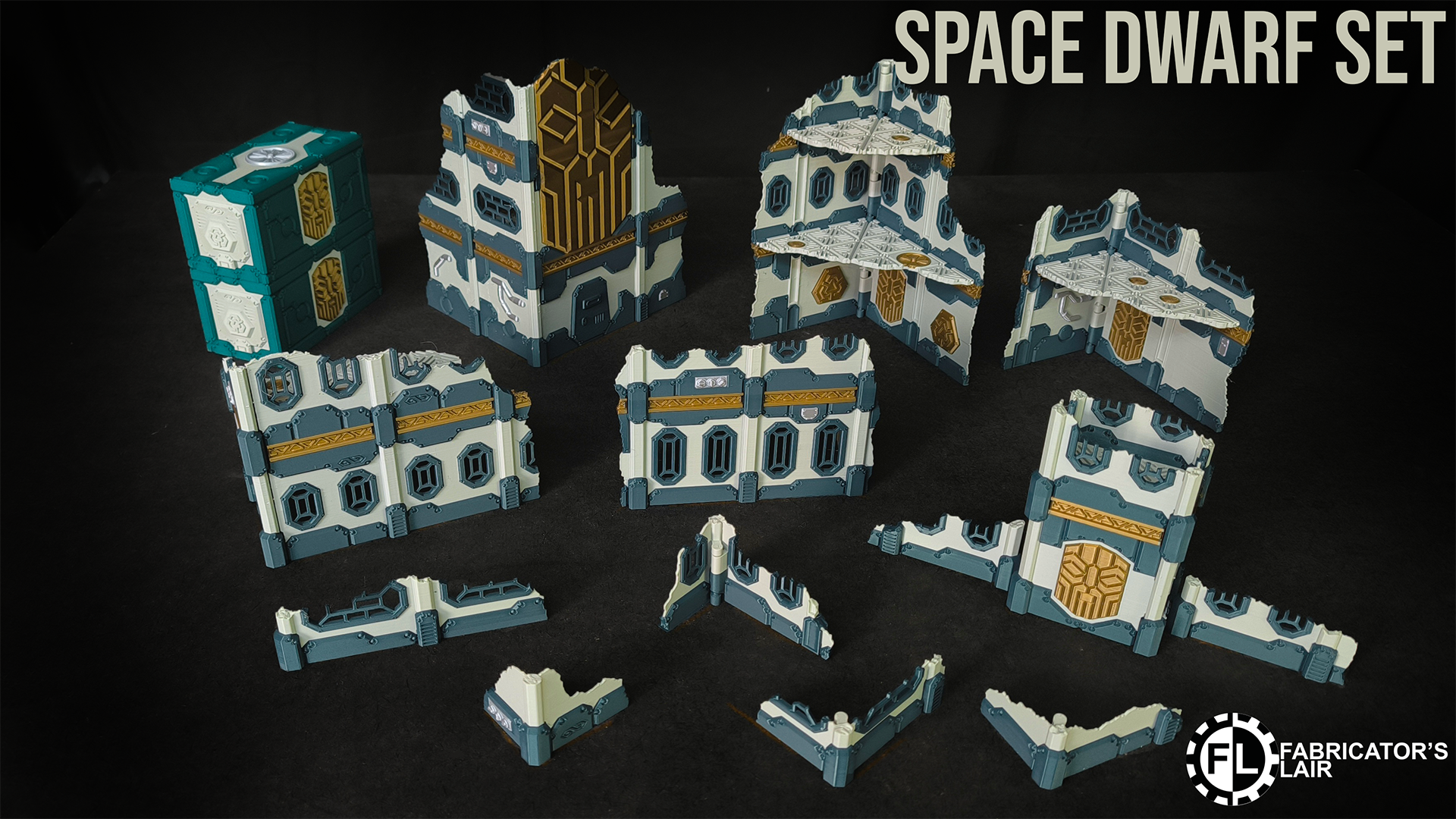 Starforged Guild Foldable Modular Ruins | 28mm - 32mm Grimdark Sci-Fi Terrain for Tabletop Wargaming