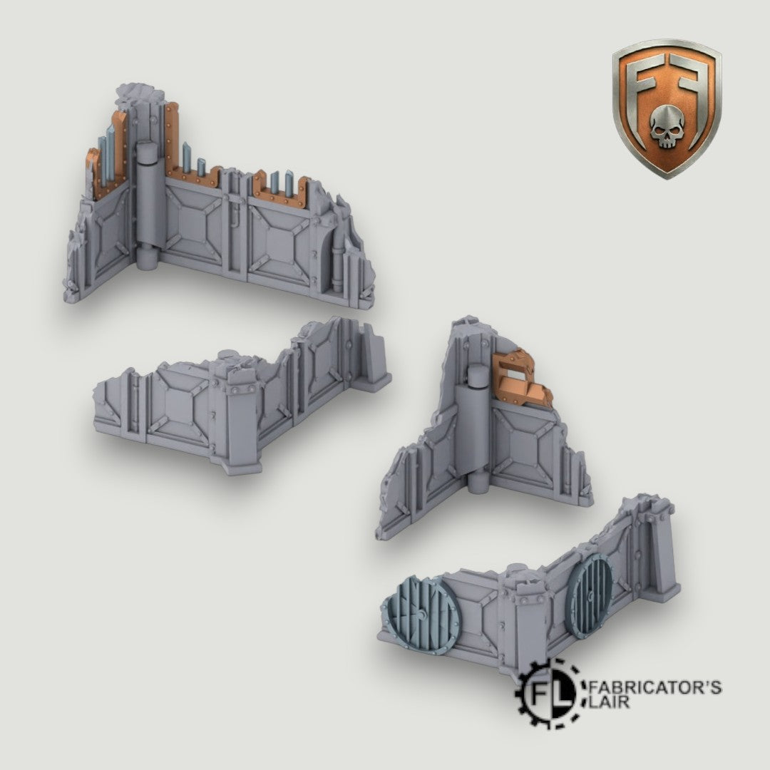 Armored Sector Foldable Modular Ruins | 28mm - 32mm Grimdark Sci-Fi Terrain for Tabletop Wargaming