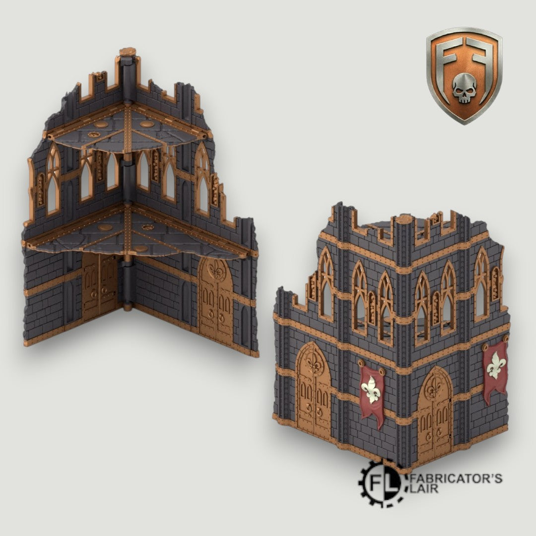 Holy Order Convent Foldable Modular Ruins | 28mm - 32mm Grimdark Sci-Fi Terrain for Tabletop Wargaming
