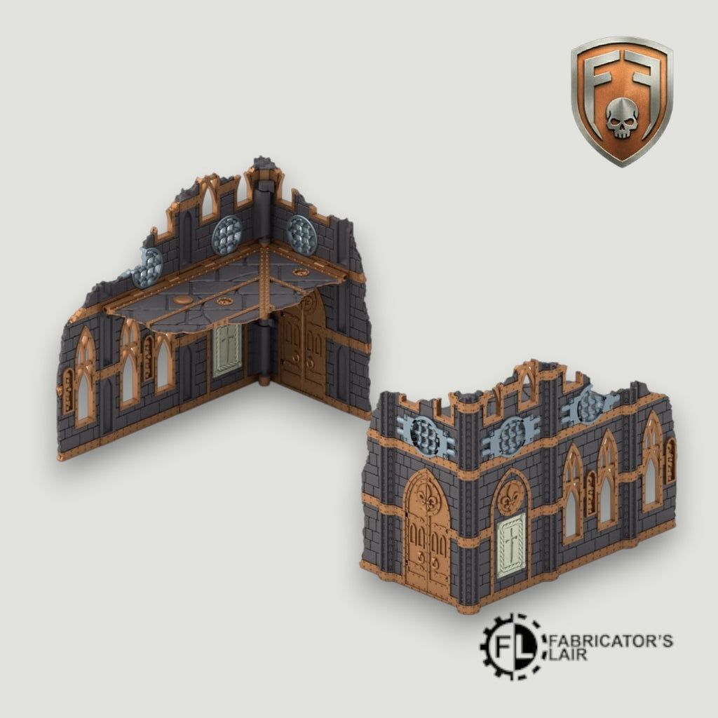 Holy Order Convent Foldable Modular Ruins | 28mm - 32mm Grimdark Sci-Fi Terrain for Tabletop Wargaming