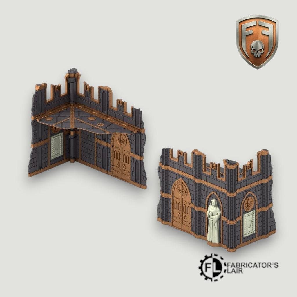 Holy Order Convent Foldable Modular Ruins | 28mm - 32mm Grimdark Sci-Fi Terrain for Tabletop Wargaming