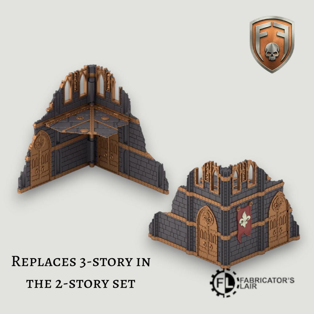 Holy Order Convent Foldable Modular Ruins | 28mm - 32mm Grimdark Sci-Fi Terrain for Tabletop Wargaming