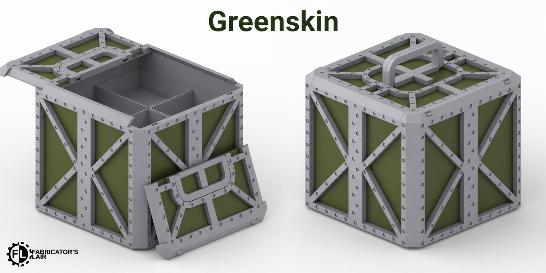 Greenskin Scrap-Fort Foldable Modular Ruins | 11th Edition Compatible | 28mm - 32mm Grimdark Sci-Fi Terrain for Tabletop Wargaming