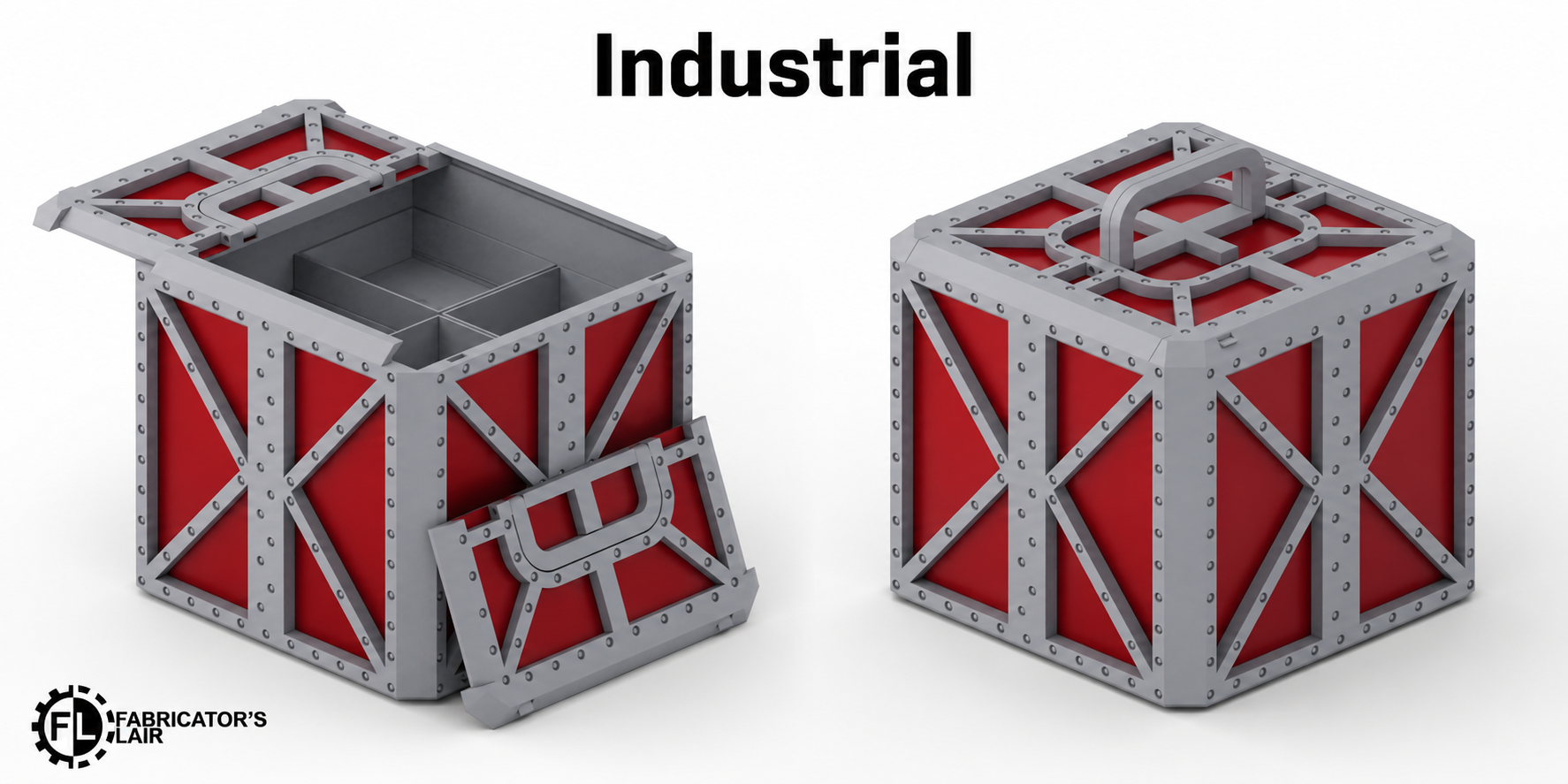 Industrial Sector Foldable Modular Ruins | 11th Edition Compatible Terrain | 28mm - 32mm Grimdark Sci-Fi Terrain for Tabletop Wargaming