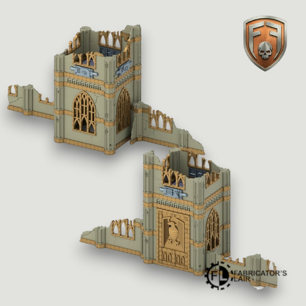Gothic Cathedral Foldable Modular Ruins | 28mm - 32mm Grimdark Sci-Fi Terrain for Tabletop Wargaming