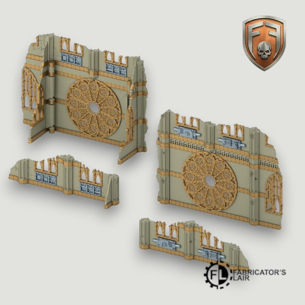 Gothic Cathedral Foldable Modular Ruins | 28mm - 32mm Grimdark Sci-Fi Terrain for Tabletop Wargaming
