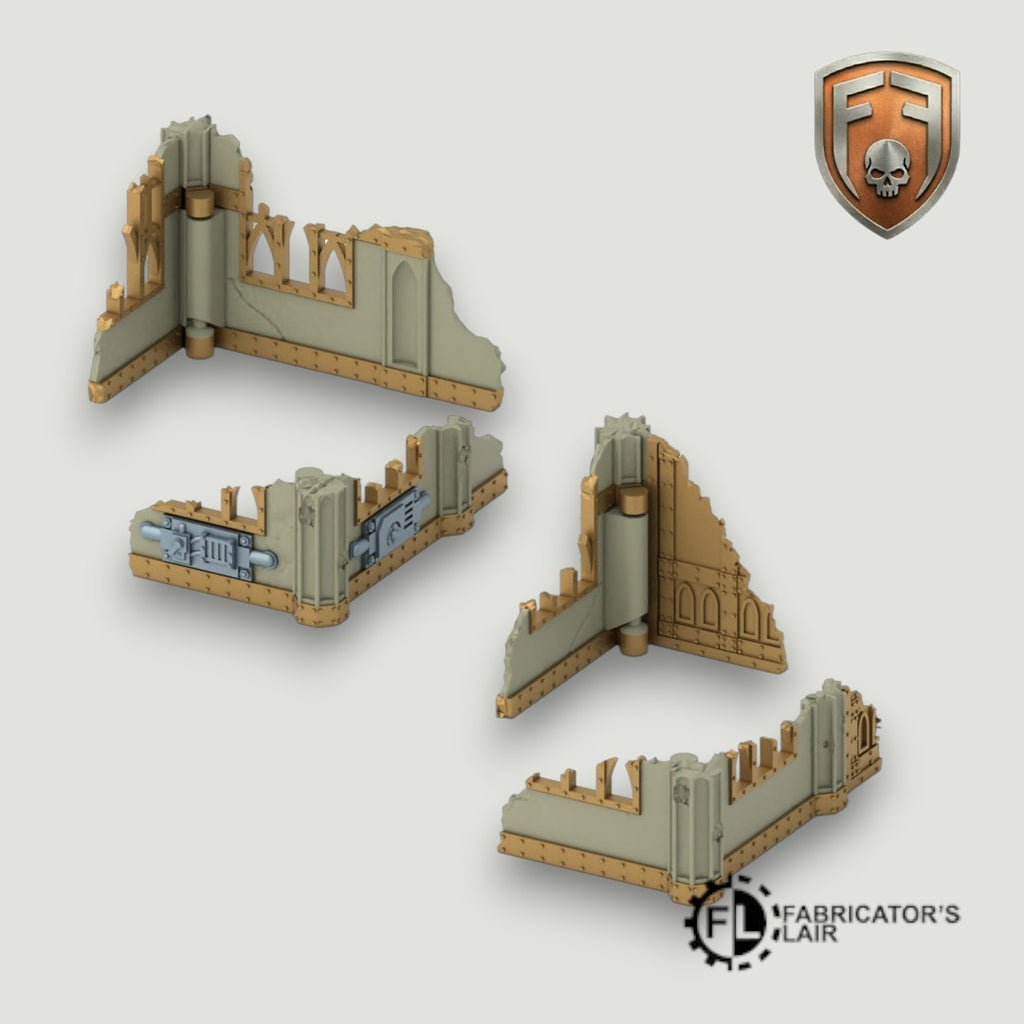 Gothic Cathedral Foldable Modular Ruins | 28mm - 32mm Grimdark Sci-Fi Terrain for Tabletop Wargaming
