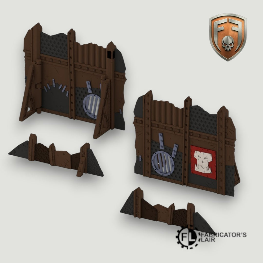Greenskin Scrap-Fort Foldable Modular Ruins | 28mm - 32mm Grimdark Sci-Fi Terrain for Tabletop Wargaming