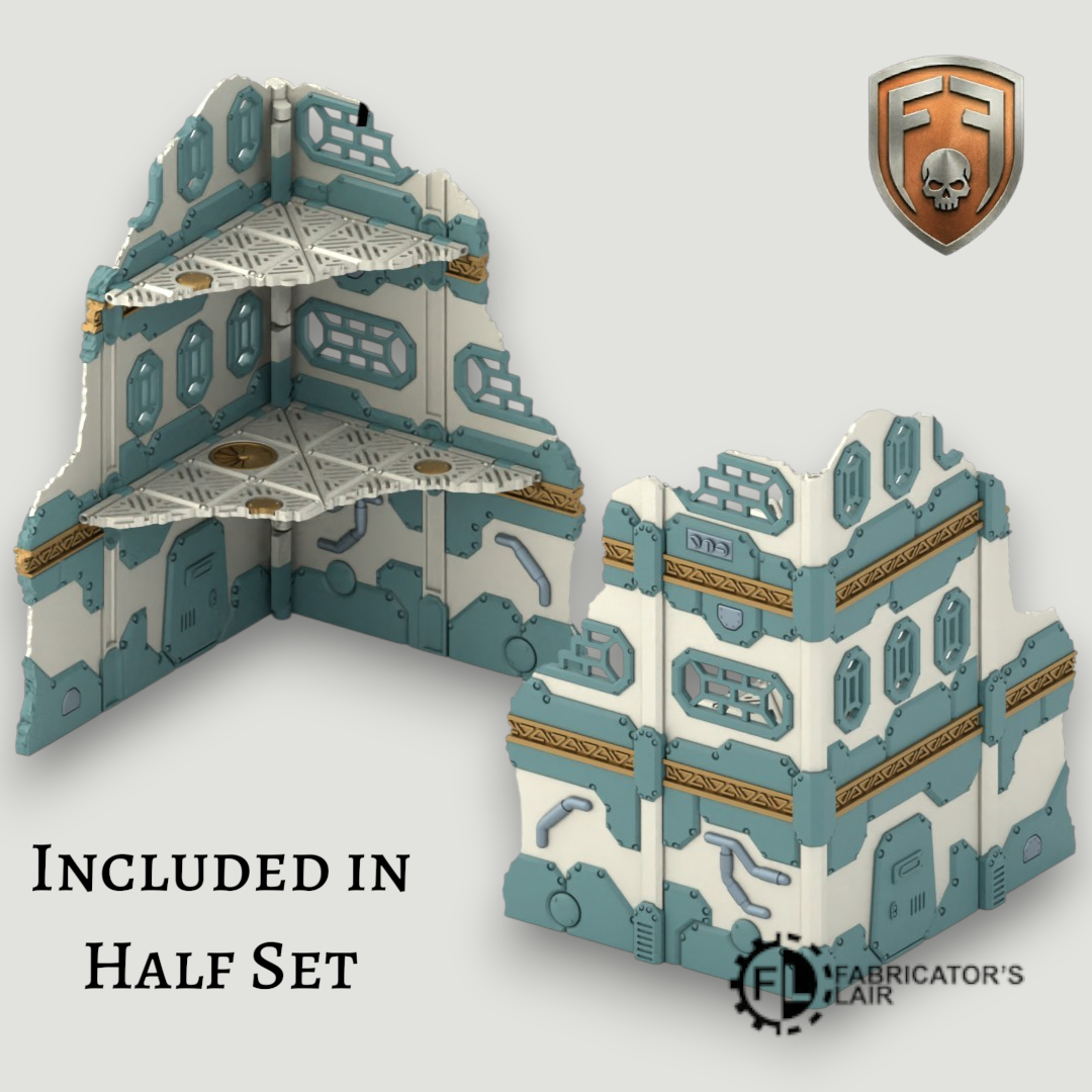 Starforged Guild Foldable Modular Ruins | 28mm - 32mm Grimdark Sci-Fi Terrain for Tabletop Wargaming