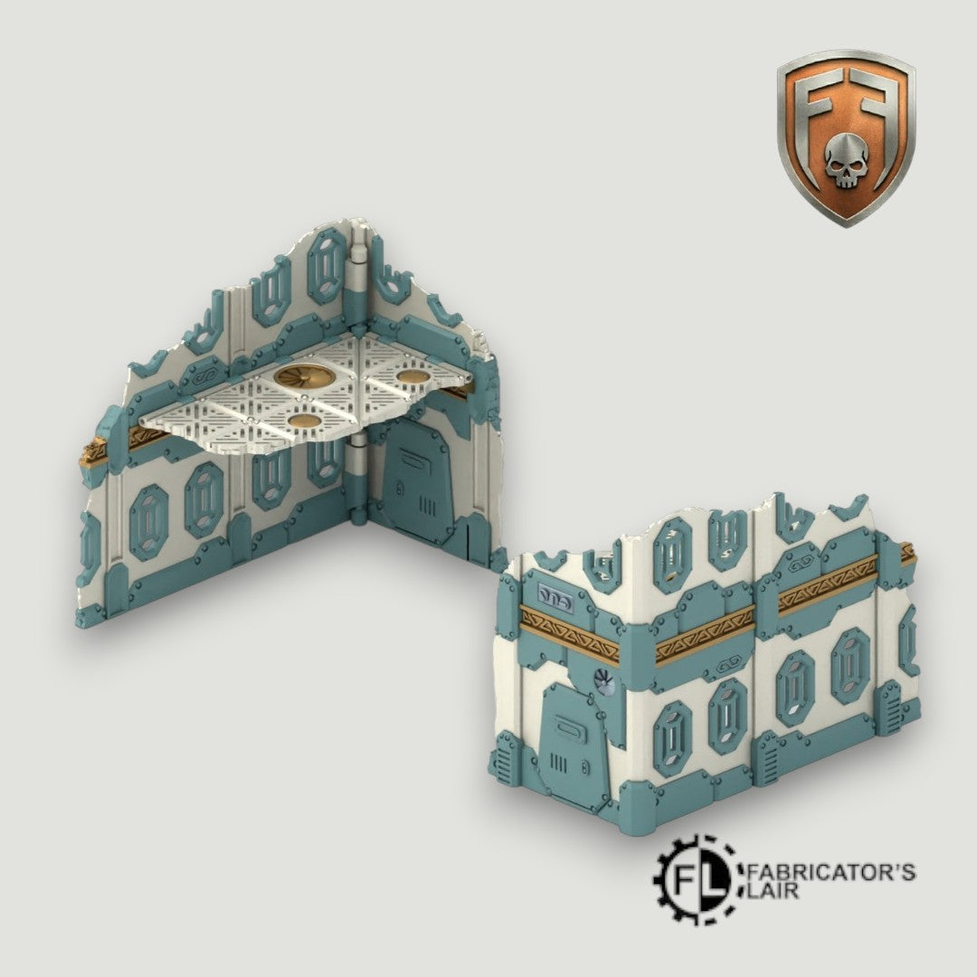 Starforged Guild Foldable Modular Ruins | 28mm - 32mm Grimdark Sci-Fi Terrain for Tabletop Wargaming