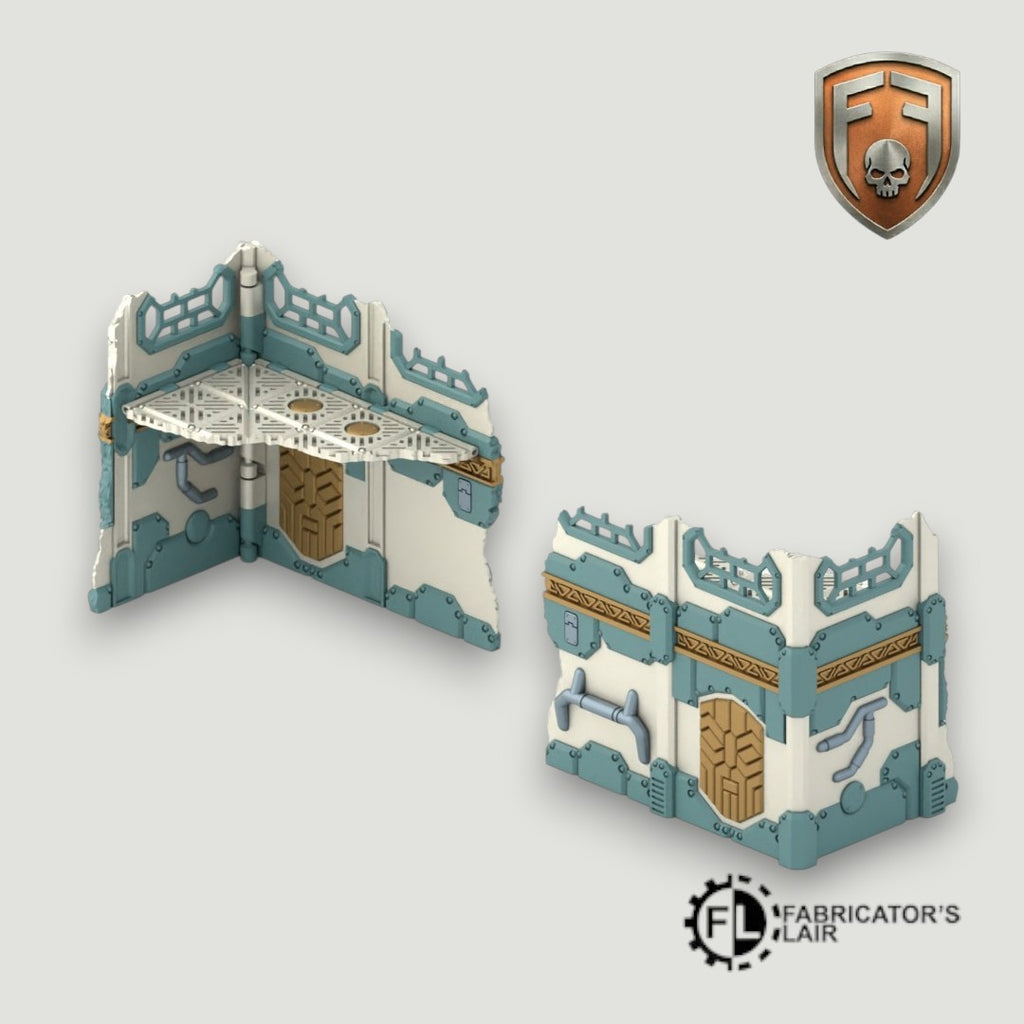 Starforged Guild Foldable Modular Ruins | 28mm - 32mm Grimdark Sci-Fi Terrain for Tabletop Wargaming