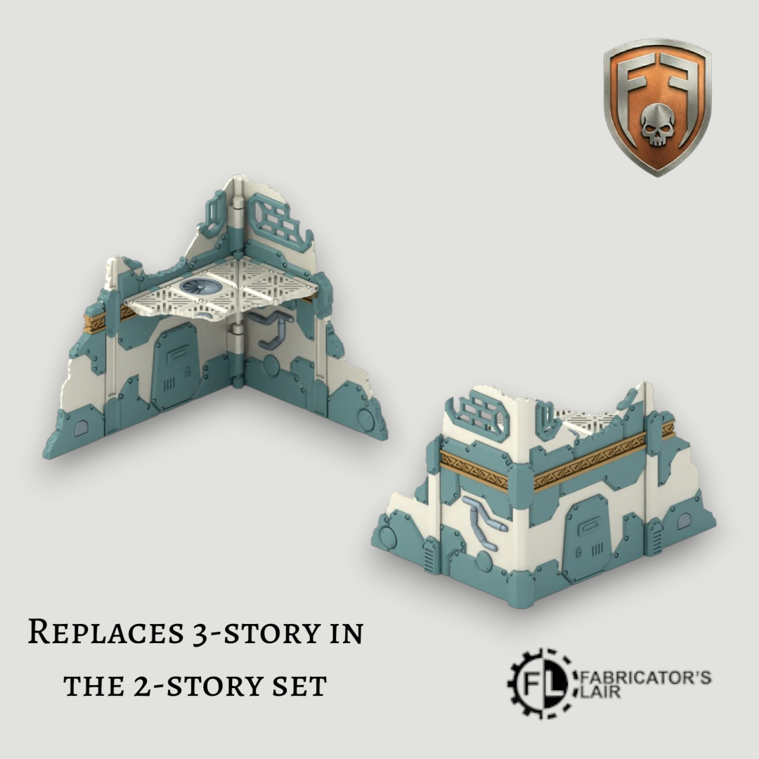 Starforged Guild Foldable Modular Ruins | 28mm - 32mm Grimdark Sci-Fi Terrain for Tabletop Wargaming