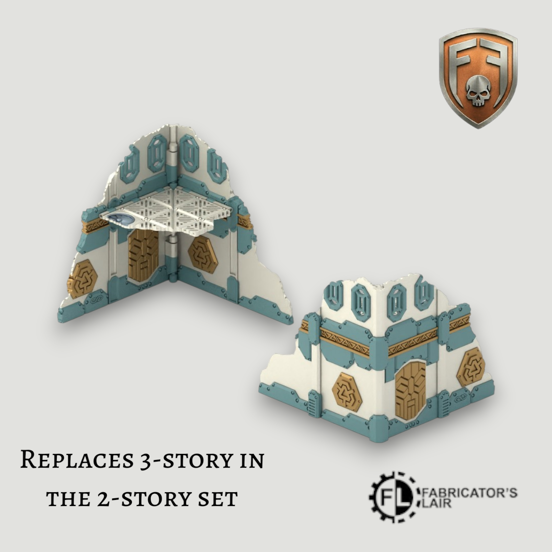 Starforged Guild Foldable Modular Ruins | 28mm - 32mm Grimdark Sci-Fi Terrain for Tabletop Wargaming