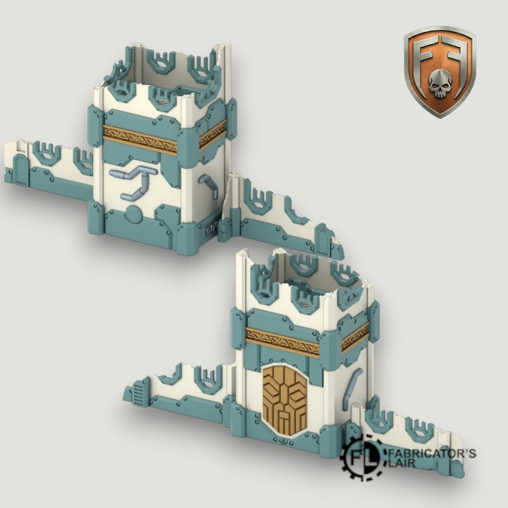 Starforged Guild Foldable Modular Ruins | 28mm - 32mm Grimdark Sci-Fi Terrain for Tabletop Wargaming