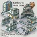 Starforged Guild Foldable Modular Ruins | 11th Edition Compatible Terrain | 28mm - 32mm Grimdark Sci-Fi Terrain for Tabletop Wargaming