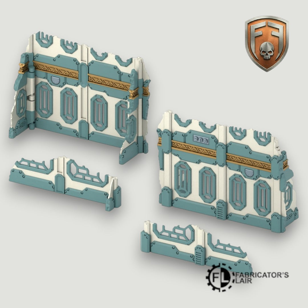 Starforged Guild Foldable Modular Ruins | 28mm - 32mm Grimdark Sci-Fi Terrain for Tabletop Wargaming