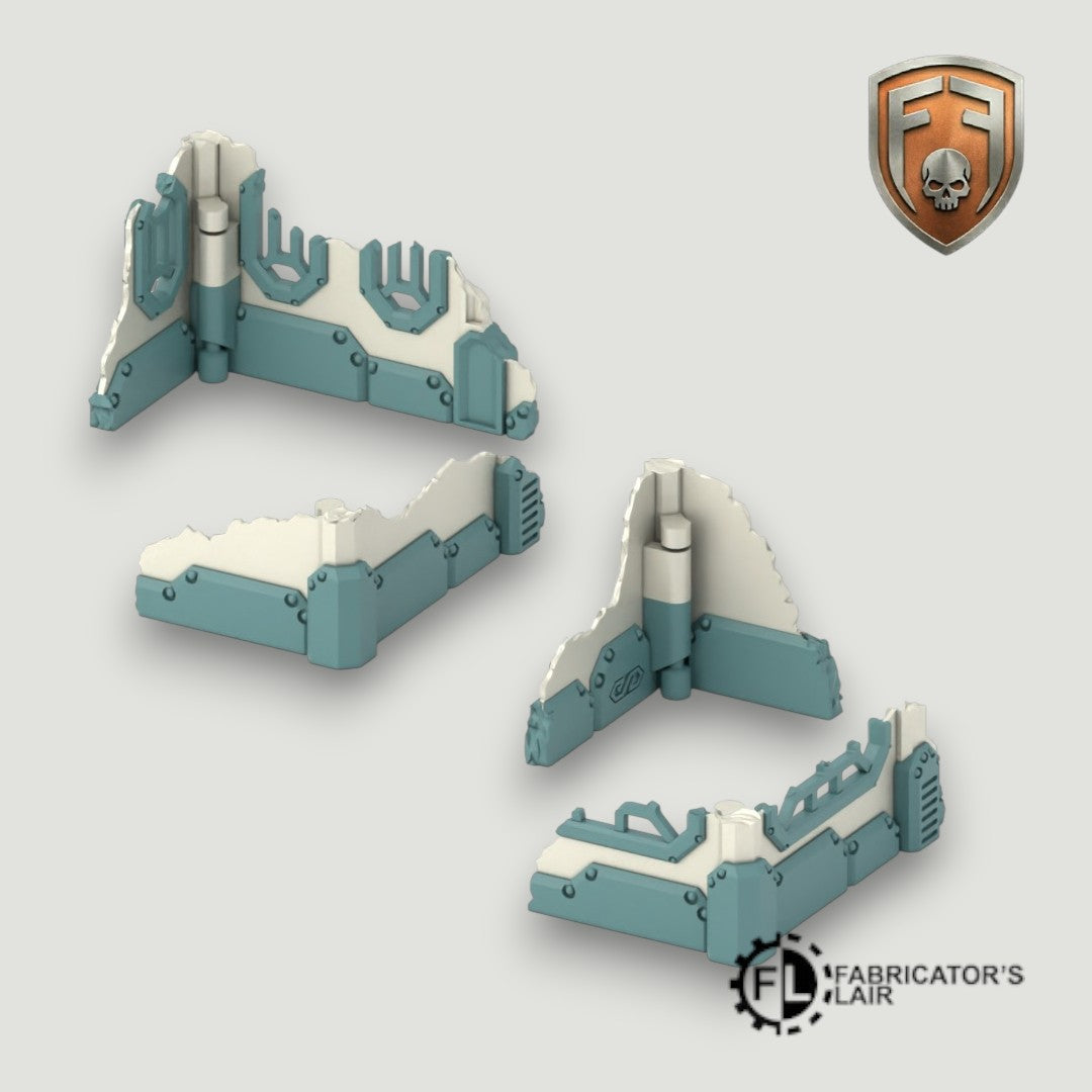 Starforged Guild Foldable Modular Ruins | 28mm - 32mm Grimdark Sci-Fi Terrain for Tabletop Wargaming
