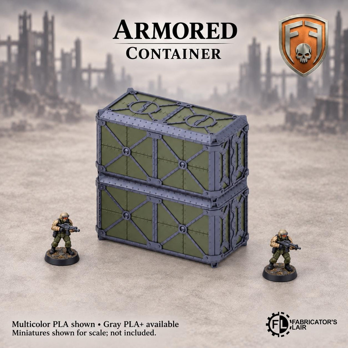 11th Edition Competitive Folding Terrain - Armored Sector Ruins | Ready to Play | Color & Storage Box Options | High Durability and Quality
