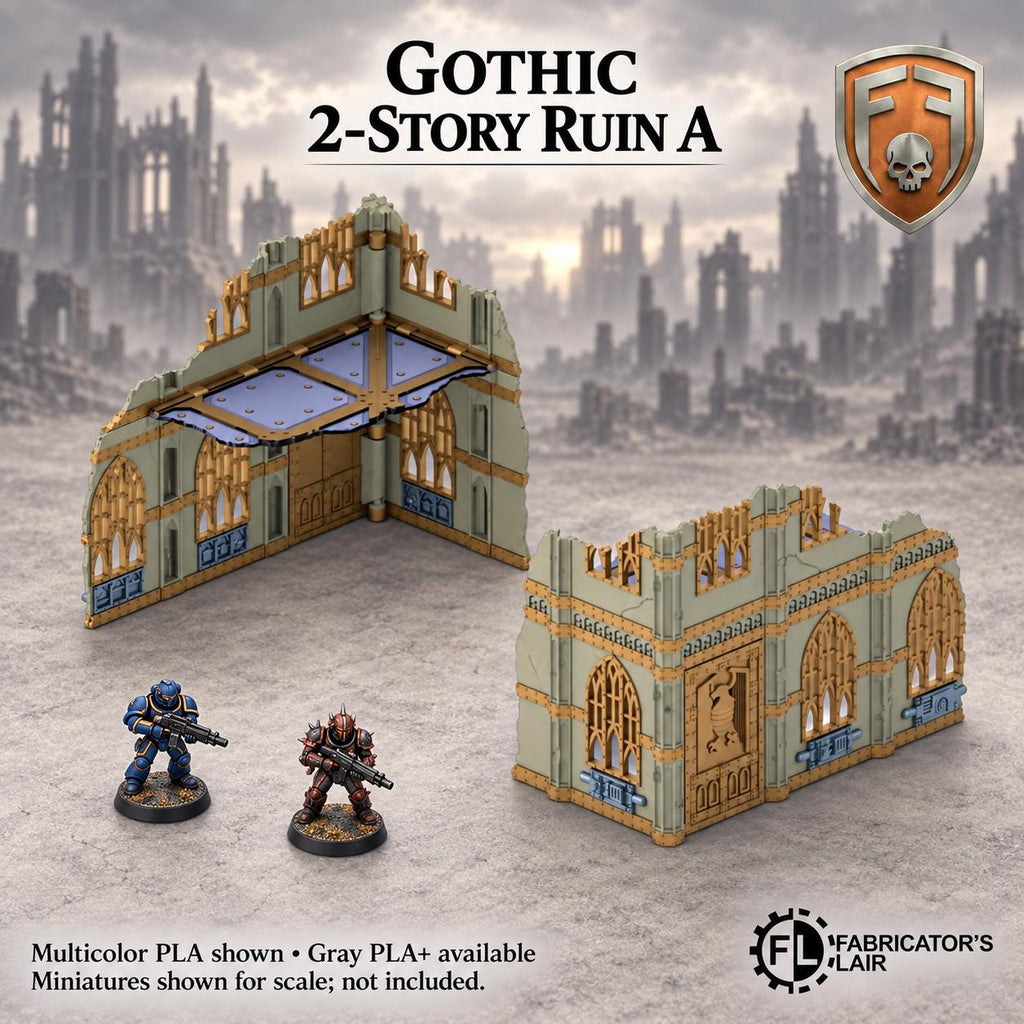 11th Edition Competitive Folding Terrain - Gothic Cathedral | Ready to Play | Color & Storage Box Options | High Durability and Quality