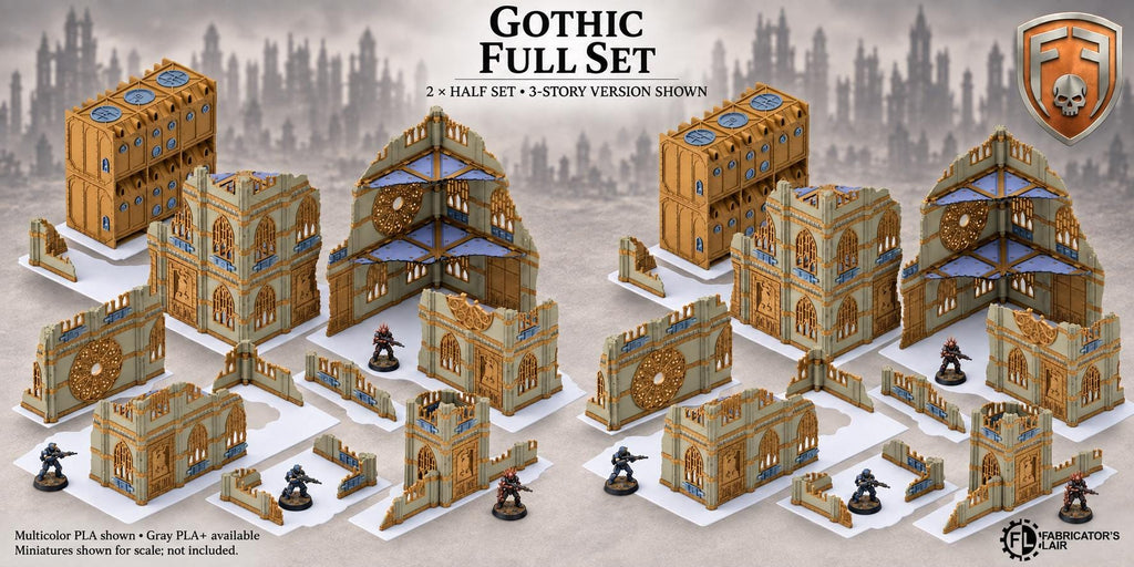 11th Edition Competitive Folding Terrain - Gothic Cathedral | Ready to Play | Color & Storage Box Options | High Durability and Quality