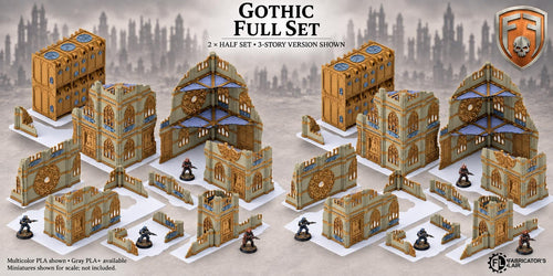 11th Edition Competitive Folding Terrain - Gothic Cathedral | Ready to Play | Color & Storage Box Options | High Durability and Quality