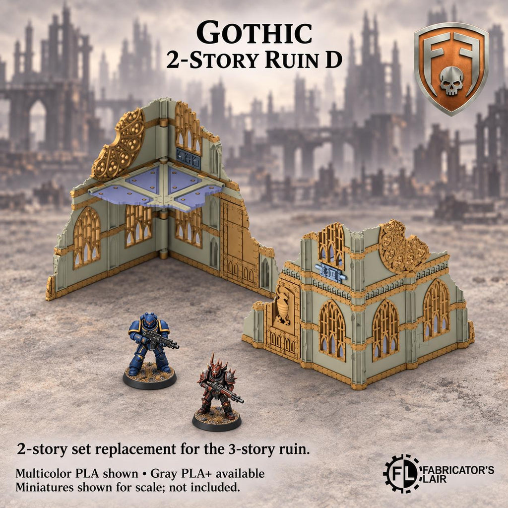 11th Edition Competitive Folding Terrain - Gothic Cathedral | Ready to Play | Color & Storage Box Options | High Durability and Quality
