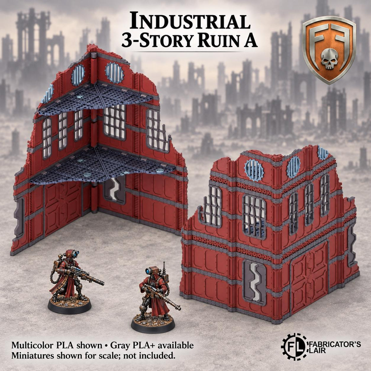 11th Edition Competitive Folding Terrain - Industrial Sector | Ready to Play | Color & Storage Box Options | High Durability and Quality