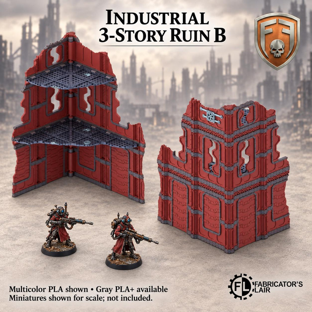 11th Edition Competitive Folding Terrain - Industrial Sector | Ready to Play | Color & Storage Box Options | High Durability and Quality
