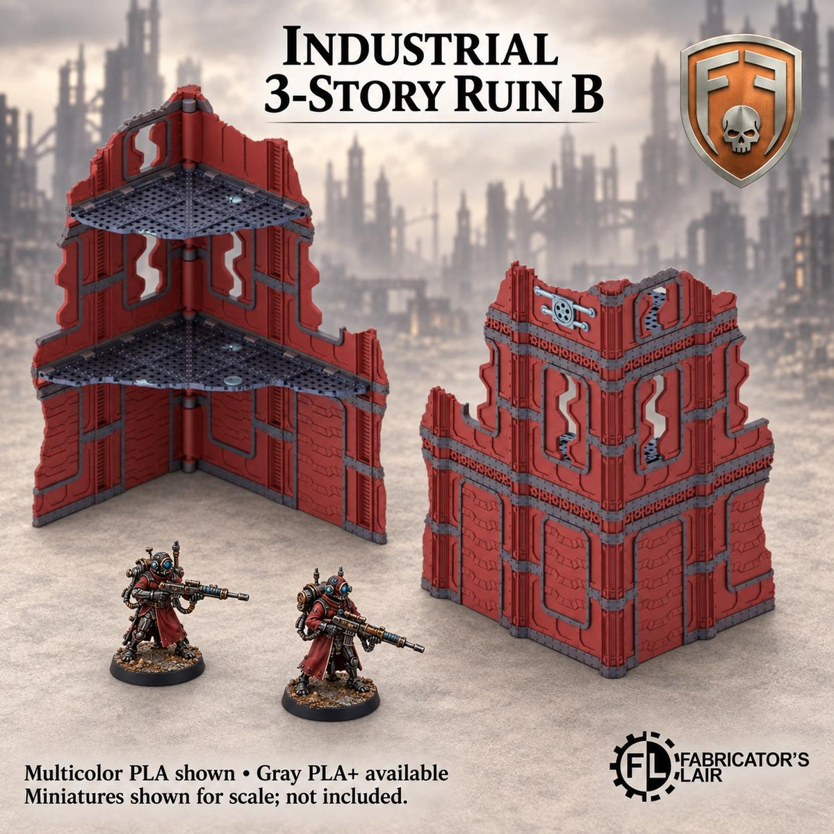 11th Edition Competitive Folding Terrain - Industrial Sector | Ready to Play | Color & Storage Box Options | High Durability and Quality