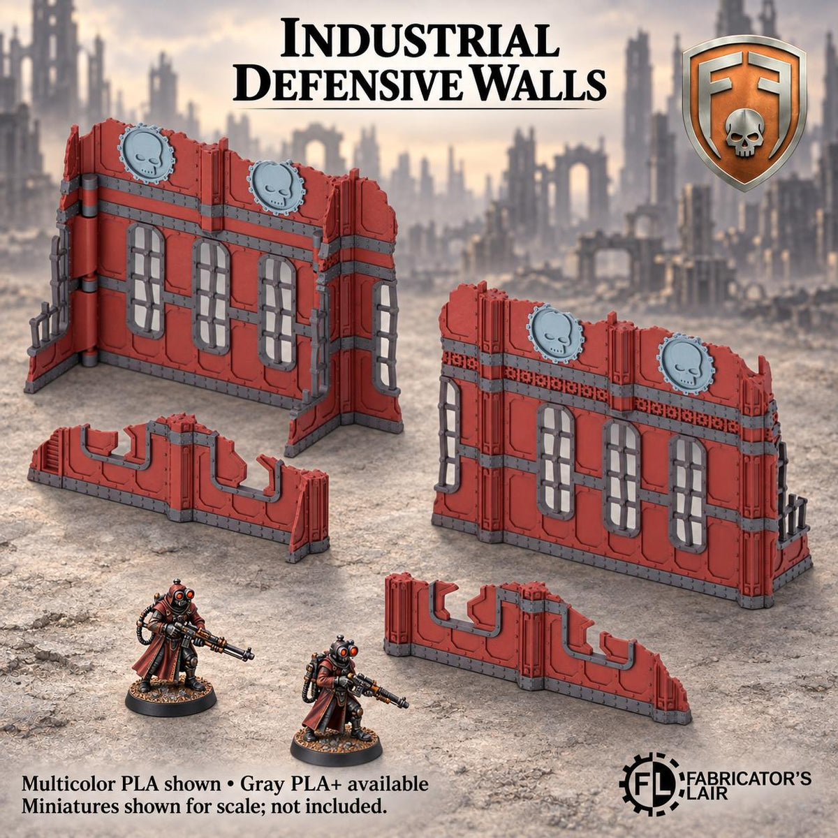 11th Edition Competitive Folding Terrain - Industrial Sector | Ready to Play | Color & Storage Box Options | High Durability and Quality