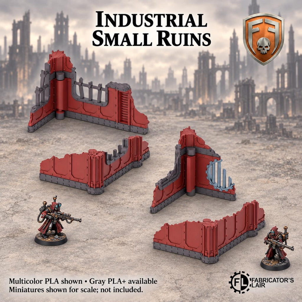 11th Edition Competitive Folding Terrain - Industrial Sector | Ready to Play | Color & Storage Box Options | High Durability and Quality