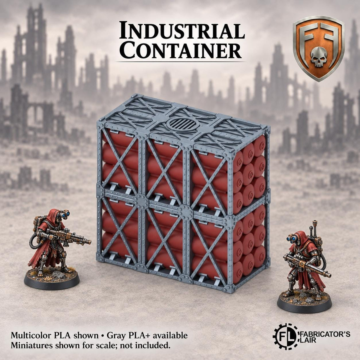 11th Edition Competitive Folding Terrain - Industrial Sector | Ready to Play | Color & Storage Box Options | High Durability and Quality
