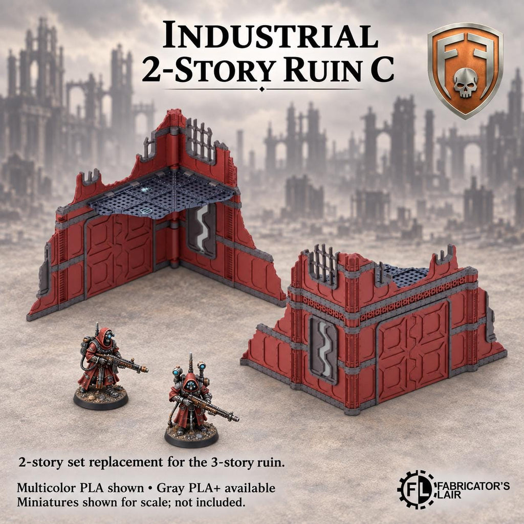 11th Edition Competitive Folding Terrain - Industrial Sector | Ready to Play | Color & Storage Box Options | High Durability and Quality