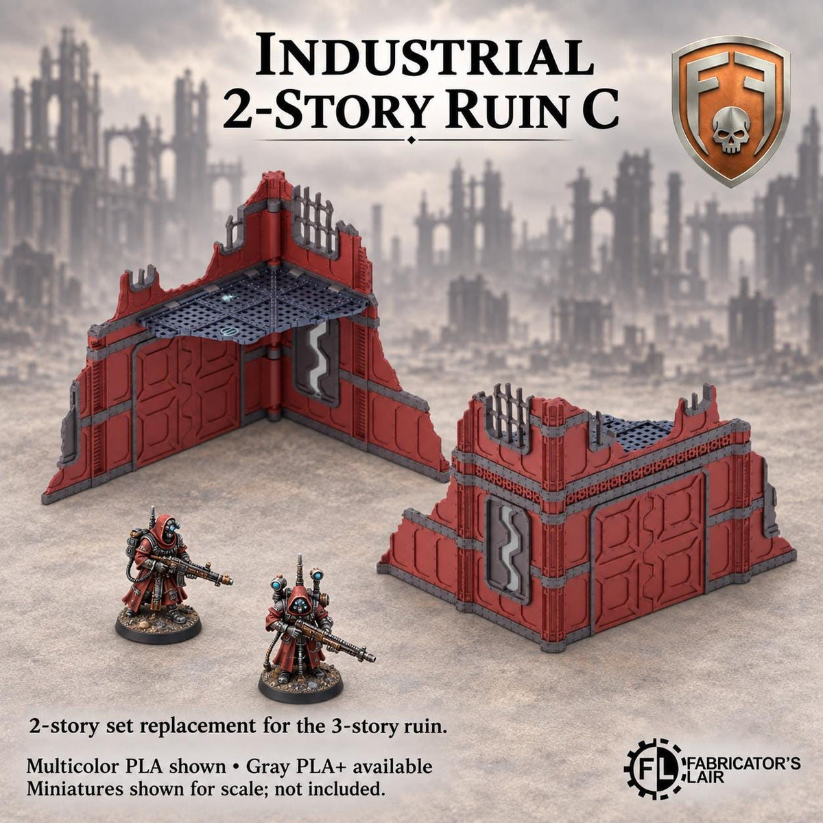 11th Edition Competitive Folding Terrain - Industrial Sector | Ready to Play | Color & Storage Box Options | High Durability and Quality