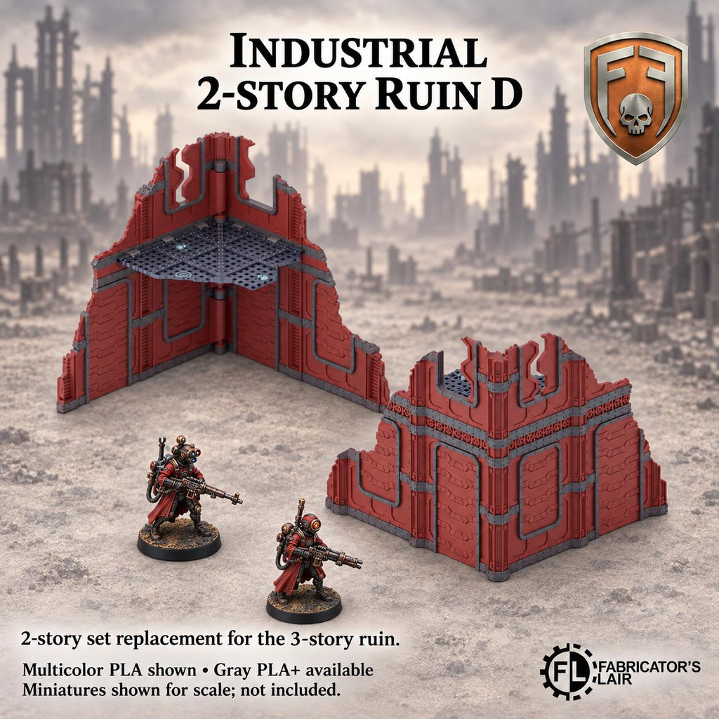 11th Edition Competitive Folding Terrain - Industrial Sector | Ready to Play | Color & Storage Box Options | High Durability and Quality