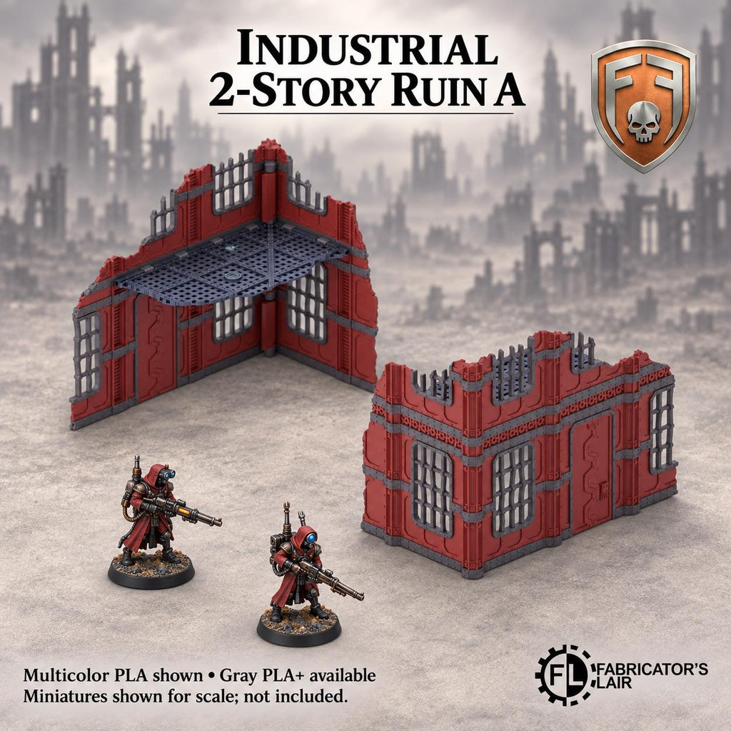 11th Edition Competitive Folding Terrain - Industrial Sector | Ready to Play | Color & Storage Box Options | High Durability and Quality