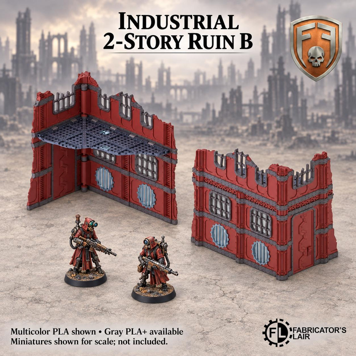 11th Edition Competitive Folding Terrain - Industrial Sector | Ready to Play | Color & Storage Box Options | High Durability and Quality