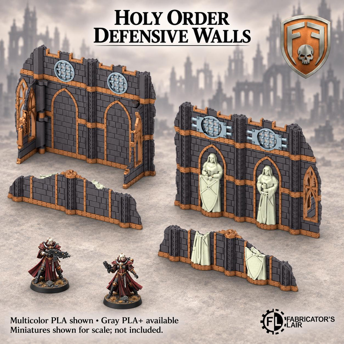 11th Edition Competitive Folding Terrain - Holy Order Convent | Ready to Play | Color & Storage Box Options | High Durability and Quality