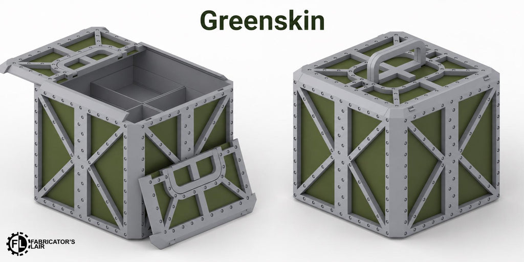 11th Edition Competitive Folding Terrain - Greenskin Fort | Ready to Play | Color & Storage Box Options | High Durability and Quality