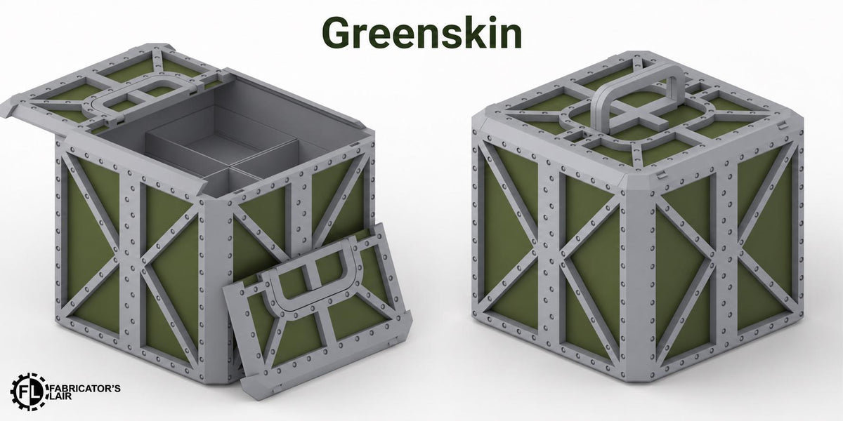 11th Edition Competitive Folding Terrain - Greenskin Fort | Ready to Play | Color & Storage Box Options | High Durability and Quality