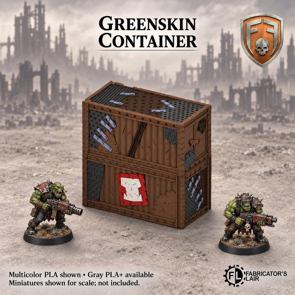 11th Edition Competitive Folding Terrain - Greenskin Fort | Ready to Play | Color & Storage Box Options | High Durability and Quality