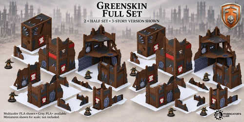 11th Edition Competitive Folding Terrain - Greenskin Fort | Ready to Play | Color & Storage Box Options | High Durability and Quality