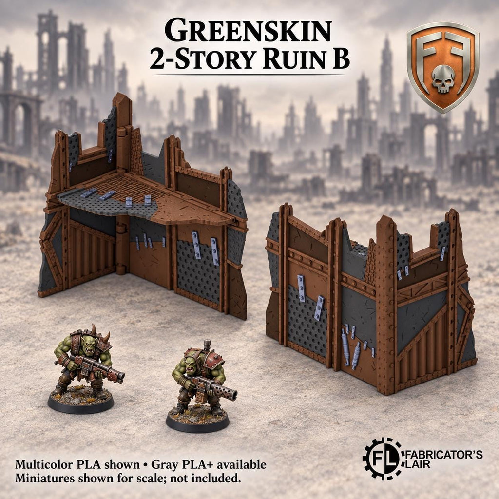 11th Edition Competitive Folding Terrain - Greenskin Fort | Ready to Play | Color & Storage Box Options | High Durability and Quality