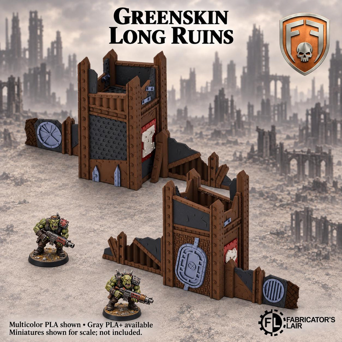 11th Edition Competitive Folding Terrain - Greenskin Fort | Ready to Play | Color & Storage Box Options | High Durability and Quality
