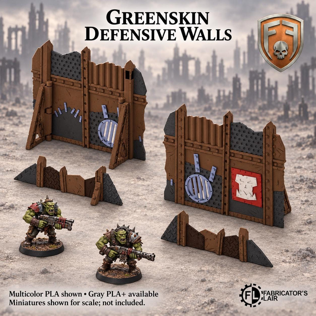 11th Edition Competitive Folding Terrain - Greenskin Fort | Ready to Play | Color & Storage Box Options | High Durability and Quality