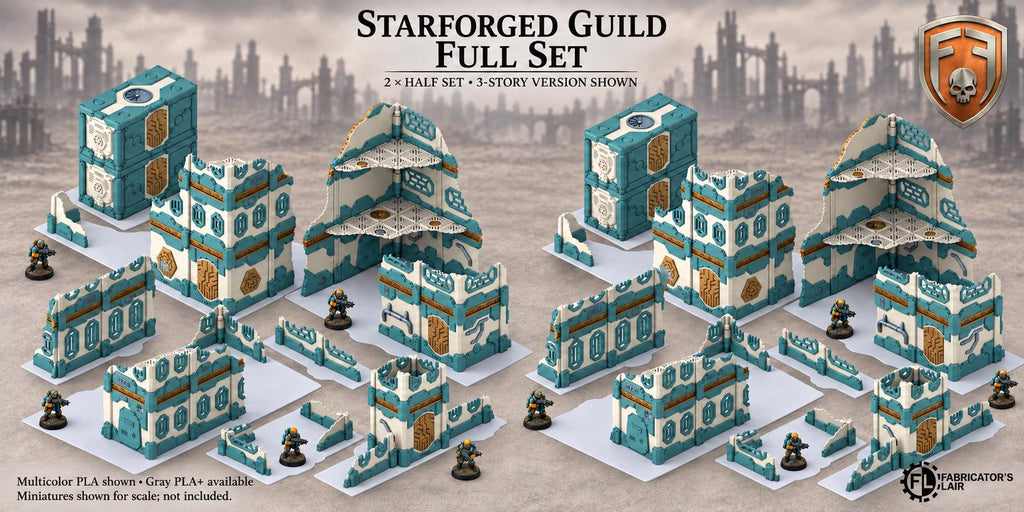 11th Edition Competitive Folding Terrain - Starforged Guild | Ready to Play | Color & Storage Box Options | High Durability and Quality