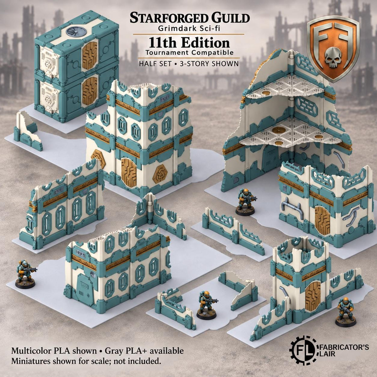 11th Edition Competitive Folding Terrain - Starforged Guild | Ready to Play | Color & Storage Box Options | High Durability and Quality