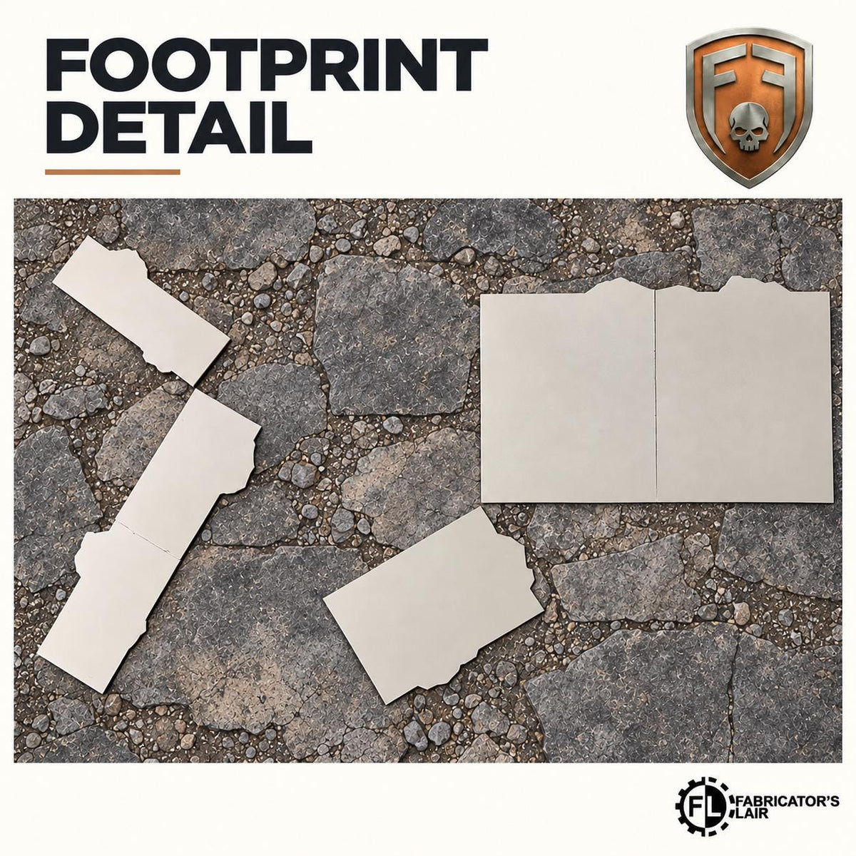 16-Piece 11th Edition Competitive Terrain Footprint Set | 44x60 Battlefield Layout Bases | 28mm–32mm Sci-Fi Wargaming Terrain