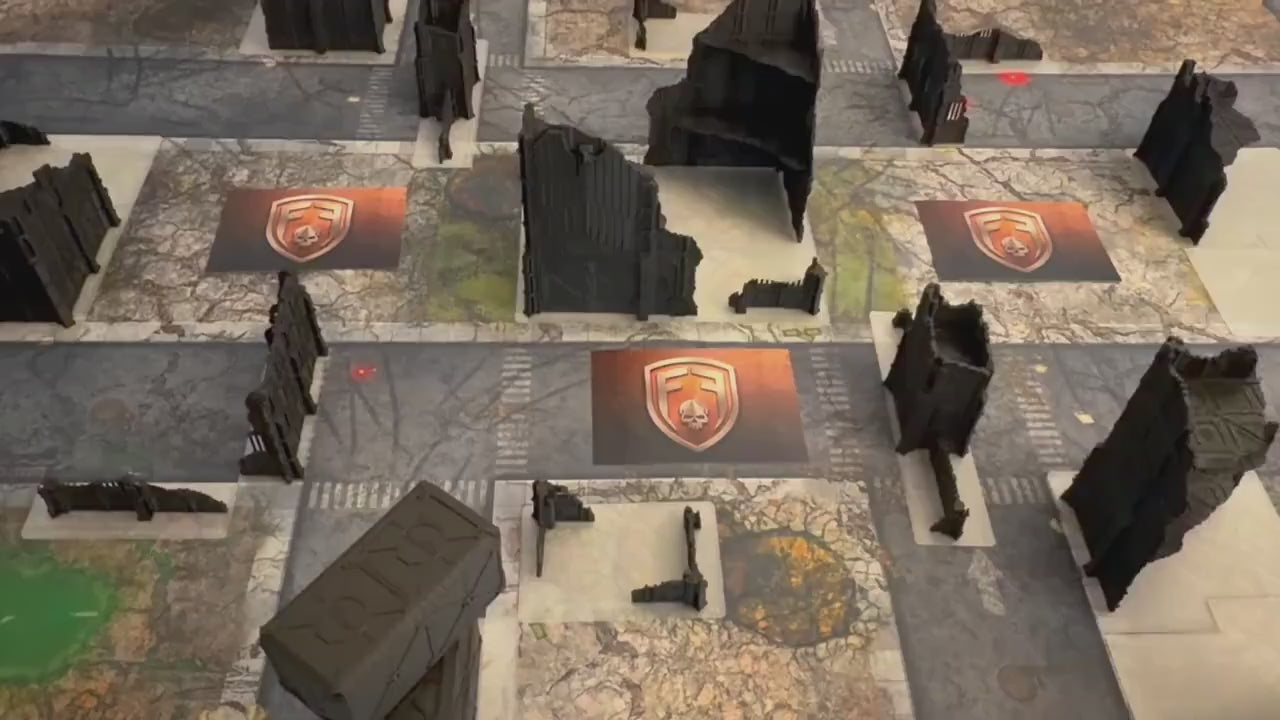 Armored Sector Foldable Modular Ruins | 28mm - 32mm Grimdark Sci-Fi Terrain for Tabletop Wargaming
